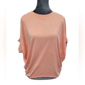 XXL / 2X CHICO'S Modal Blend Blush Peach Dolman Short Sleeve Oversized Top